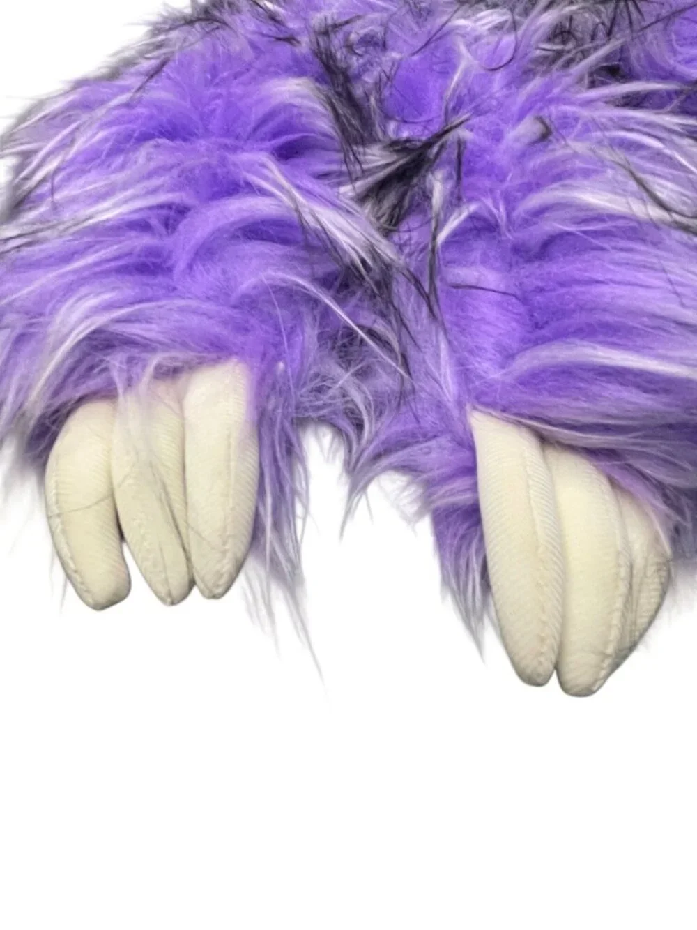 Aurora Purple Sloth Plush Toy With Long Fur Soft Polyester 18 Inches
